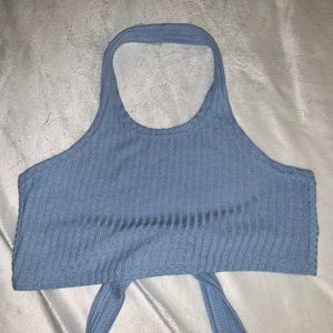 Light blue halter top